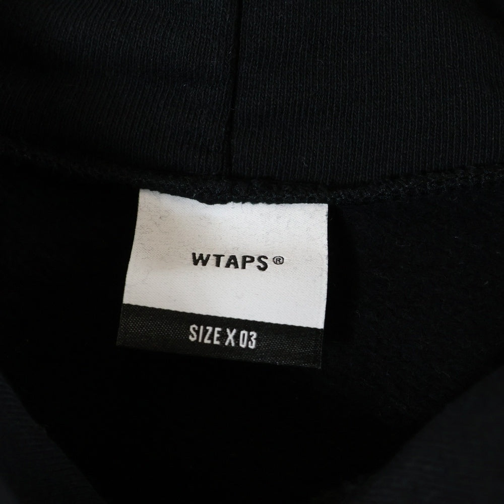 WTAPS(ダブルタップス) 24AW PMY HOODY フロントロゴプリント スウェット プルオーバーパーカー ブラック 242ATDT-HPM02S