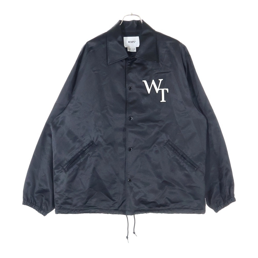 WTAPS(ダブルタップス) 24SS CTRY SATIN LEAGUE CHIEF JACKET コットンレーヨン サテン リーグ チーフジャケット ブラック 241TQDT-JKM02