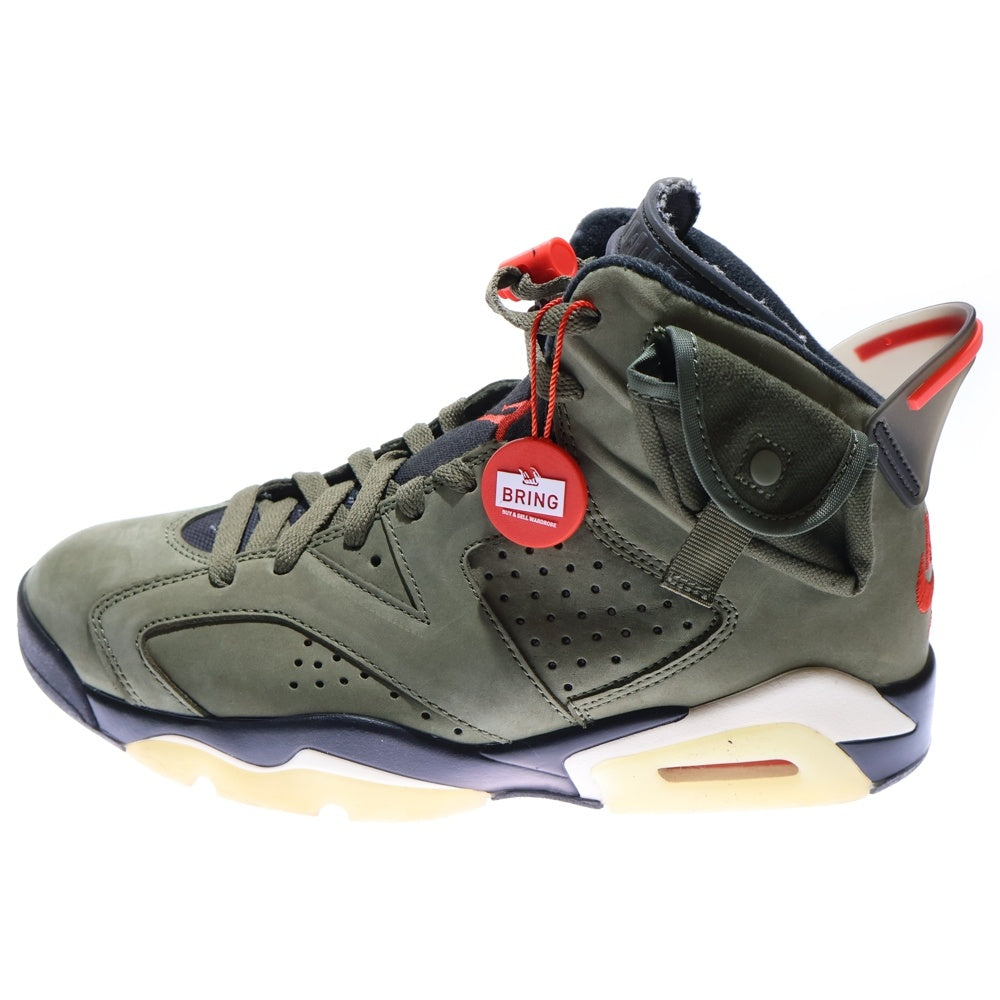 NIKE(ナイキ) ×TRAVIS SCOTT AIR JORDAN 6 RETRO SP MEDIUM OLIVE トラヴィススコット エアジョーダン ミディアム オリーブ ハイカットスニーカー US8/26cm CN1084-200