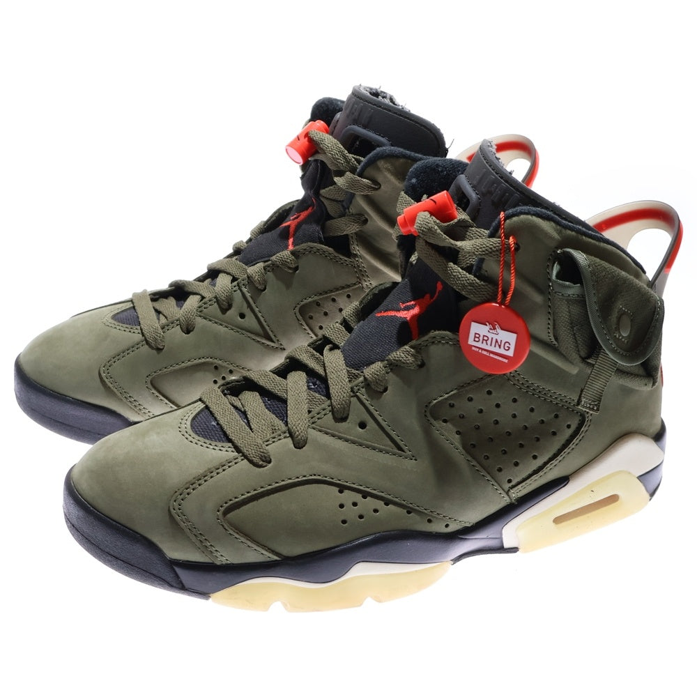 NIKE(ナイキ) ×TRAVIS SCOTT AIR JORDAN 6 RETRO SP MEDIUM OLIVE トラヴィススコット エアジョーダン ミディアム オリーブ ハイカットスニーカー US8/26cm CN1084-200
