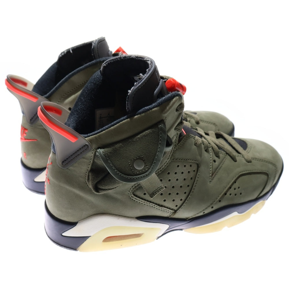 NIKE(ナイキ) ×TRAVIS SCOTT AIR JORDAN 6 RETRO SP MEDIUM OLIVE トラヴィススコット エアジョーダン ミディアム オリーブ ハイカットスニーカー US8/26cm CN1084-200