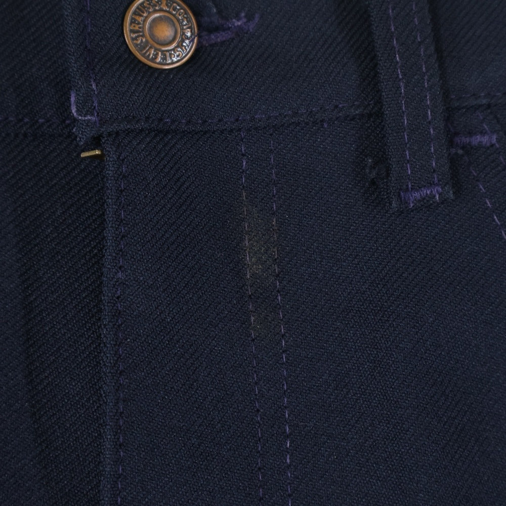 Levi's(リーバイス) 90S VINTAGE 10517-6117 STA-PREST ヴィンテージ スタプレ USA製 ポリエステル ブーツカットパンツ ネイビー