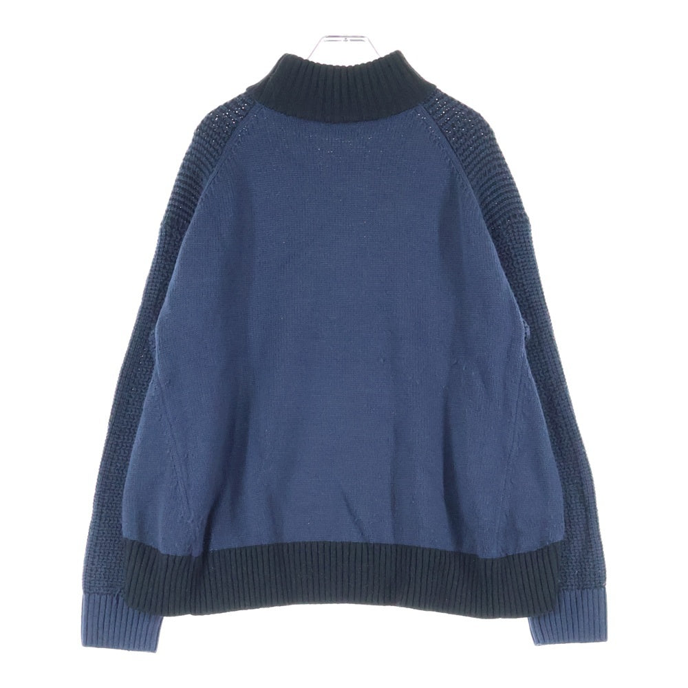 FRED PERRY(フレッドペリー) ロゴ刺繍 アクリルウールニット セーター ネイビー 185875