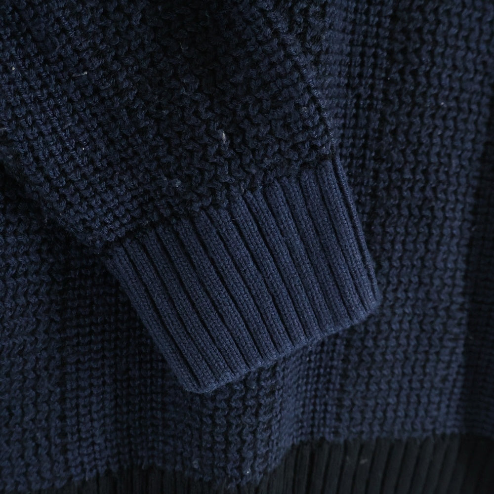 FRED PERRY(フレッドペリー) ロゴ刺繍 アクリルウールニット セーター ネイビー 185875