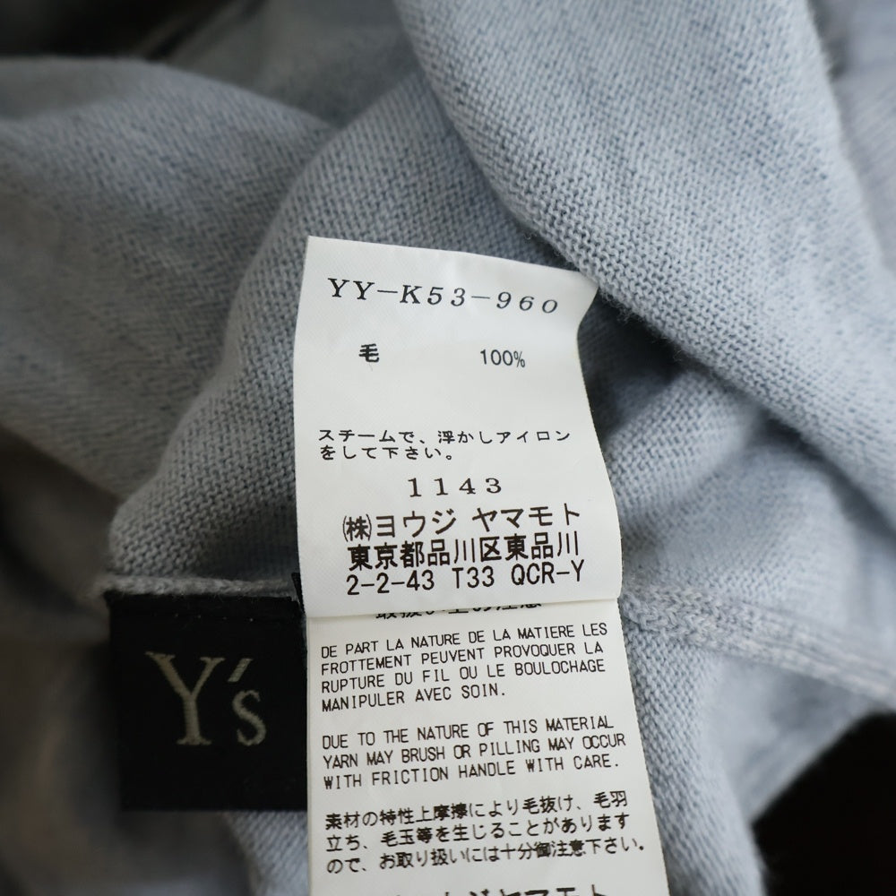 Y's(ワイズ) 15SS ウール ニットカーディガン グレー レディース YY-K53-960