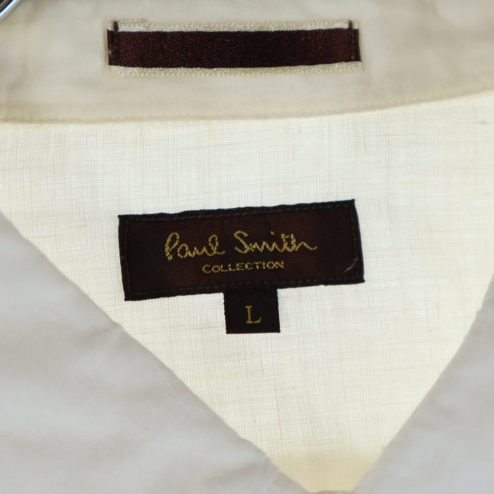 Paul Smith(ポールスミス) フロント刺繍 ショートスリーブ コットンシャツ ホワイト PC-CR-40931