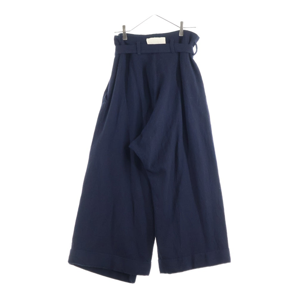 Yohji Yamamoto + NOIR(ヨウジヤマモトプリュスノアール) 17AW ウール ラップ パンツ レディース ネイビー NK‐P07‐113