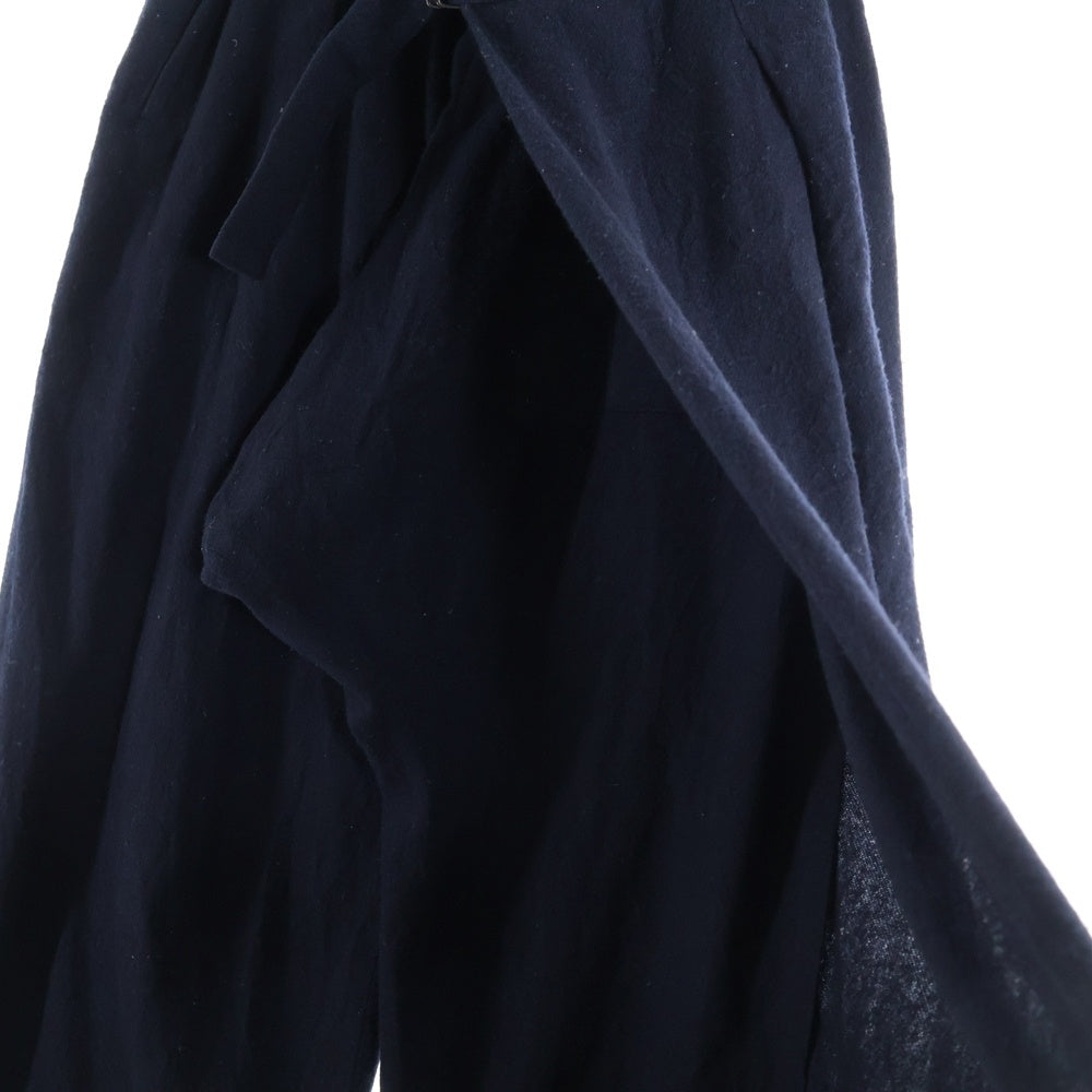 Yohji Yamamoto + NOIR(ヨウジヤマモトプリュスノアール) 17AW ウール ラップ パンツ レディース ネイビー NK‐P07‐113
