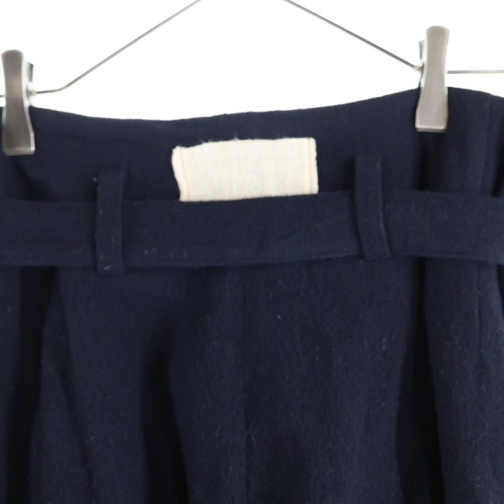 Yohji Yamamoto + NOIR(ヨウジヤマモトプリュスノアール) 17AW ウール ラップ パンツ レディース ネイビー NK‐P07‐113