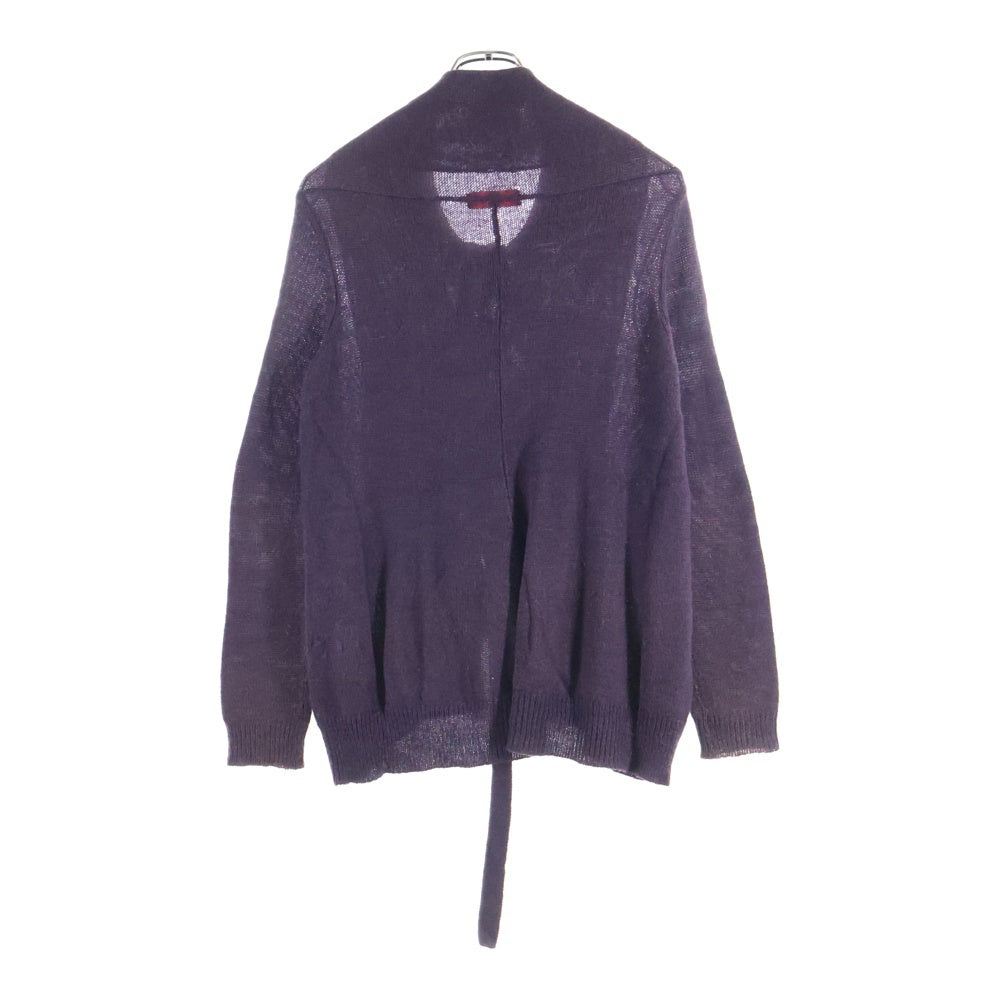 Y's(ワイズ) 17AW ウール混 ノーカラー ニットカーディガン レディース パープル YL-K89-577