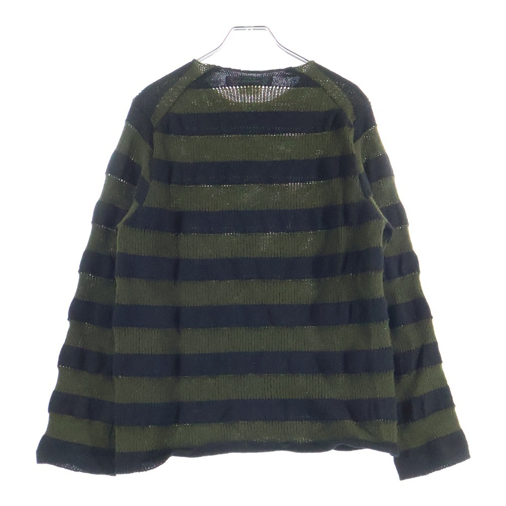COMME des GARCONS COMME des GARCONS(コムデギャルソンコムデギャルソン) 23AW AD2023 ボーダー ウールニット セーター グリーン/ネイビー レディース RL-N507