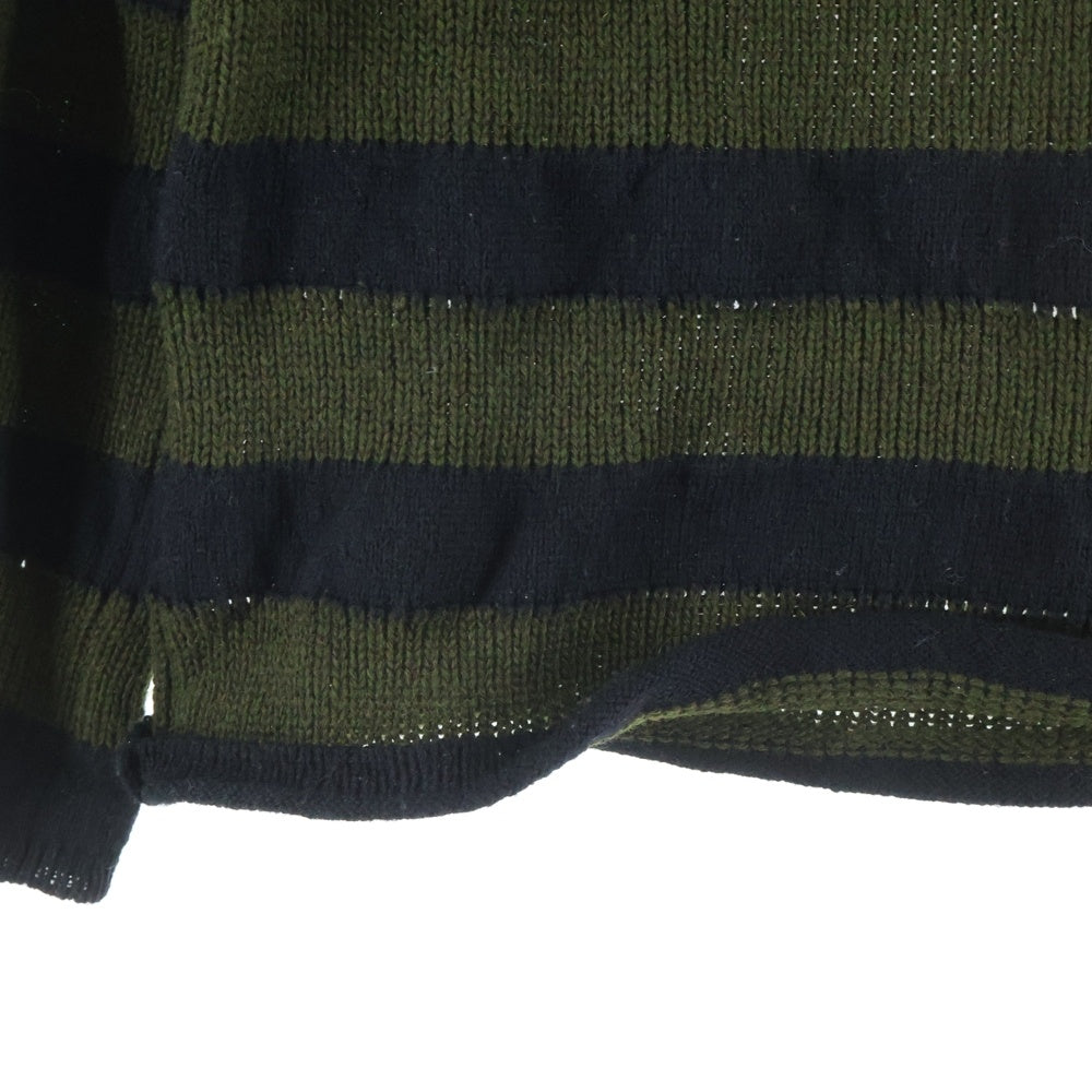 COMME des GARCONS COMME des GARCONS(コムデギャルソンコムデギャルソン) 23AW AD2023 ボーダー ウールニット セーター グリーン/ネイビー レディース RL-N507