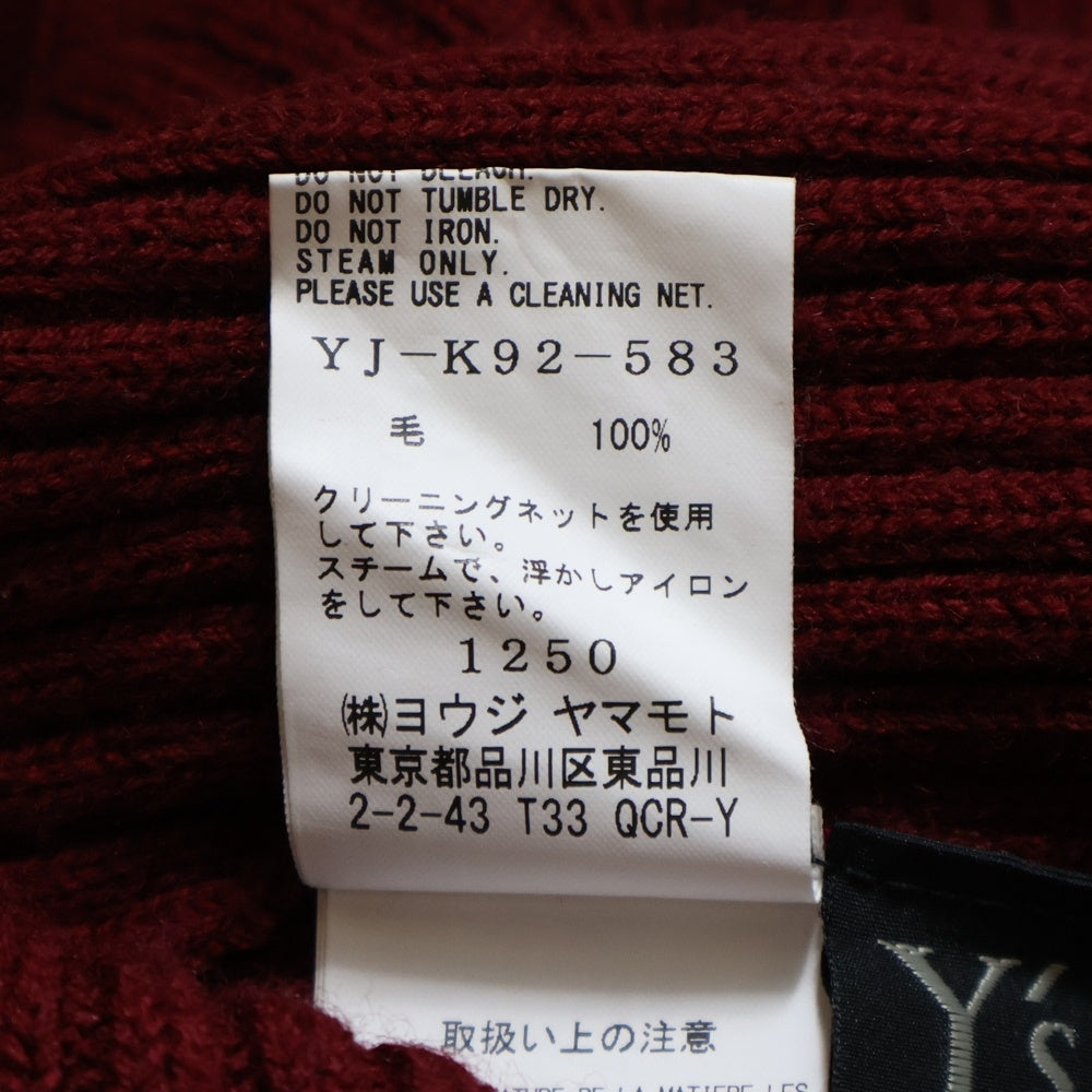 Y's(ワイズ) 23AW タートルネック ニットカーディガン レディース レッド YJ-K92-583