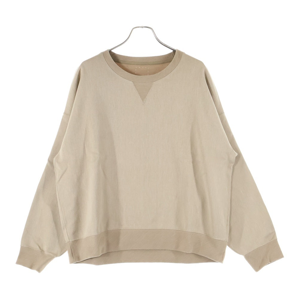 VISVIM(ヴィスヴィム) 20AW AMPLUS CREW L/S アンプラス クルーネック スウェット トレーナー ベージュ 0120205010025