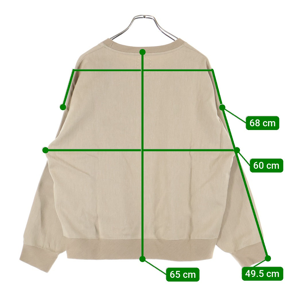 VISVIM(ヴィスヴィム) 20AW AMPLUS CREW L/S アンプラス クルーネック スウェット トレーナー ベージュ 0120205010025