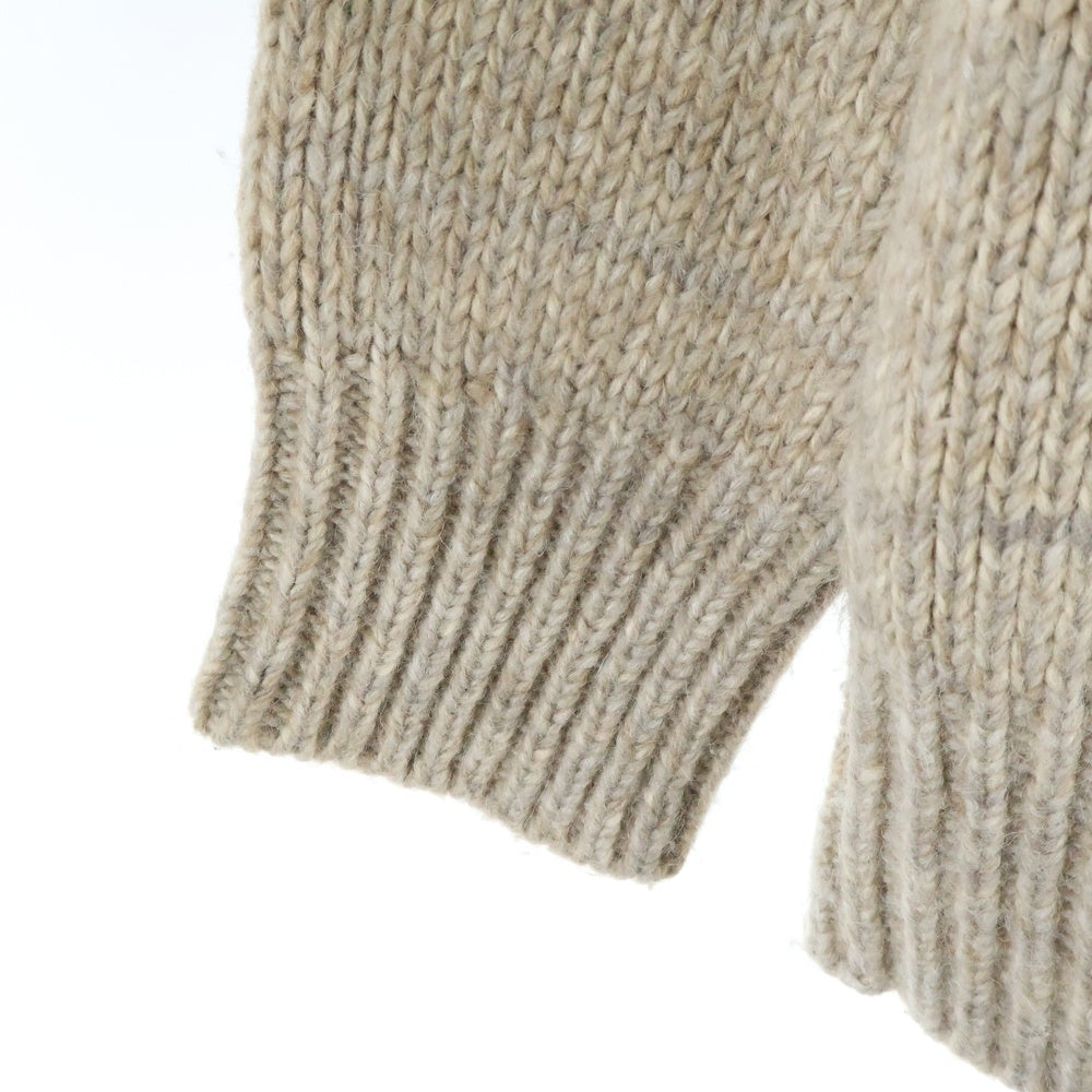 Maison Margiela(メゾンマルジェラ) 21AW ローゲージ アルパカコットンウール モックネック ニット セーター ベージュ S51GP0221 S17802