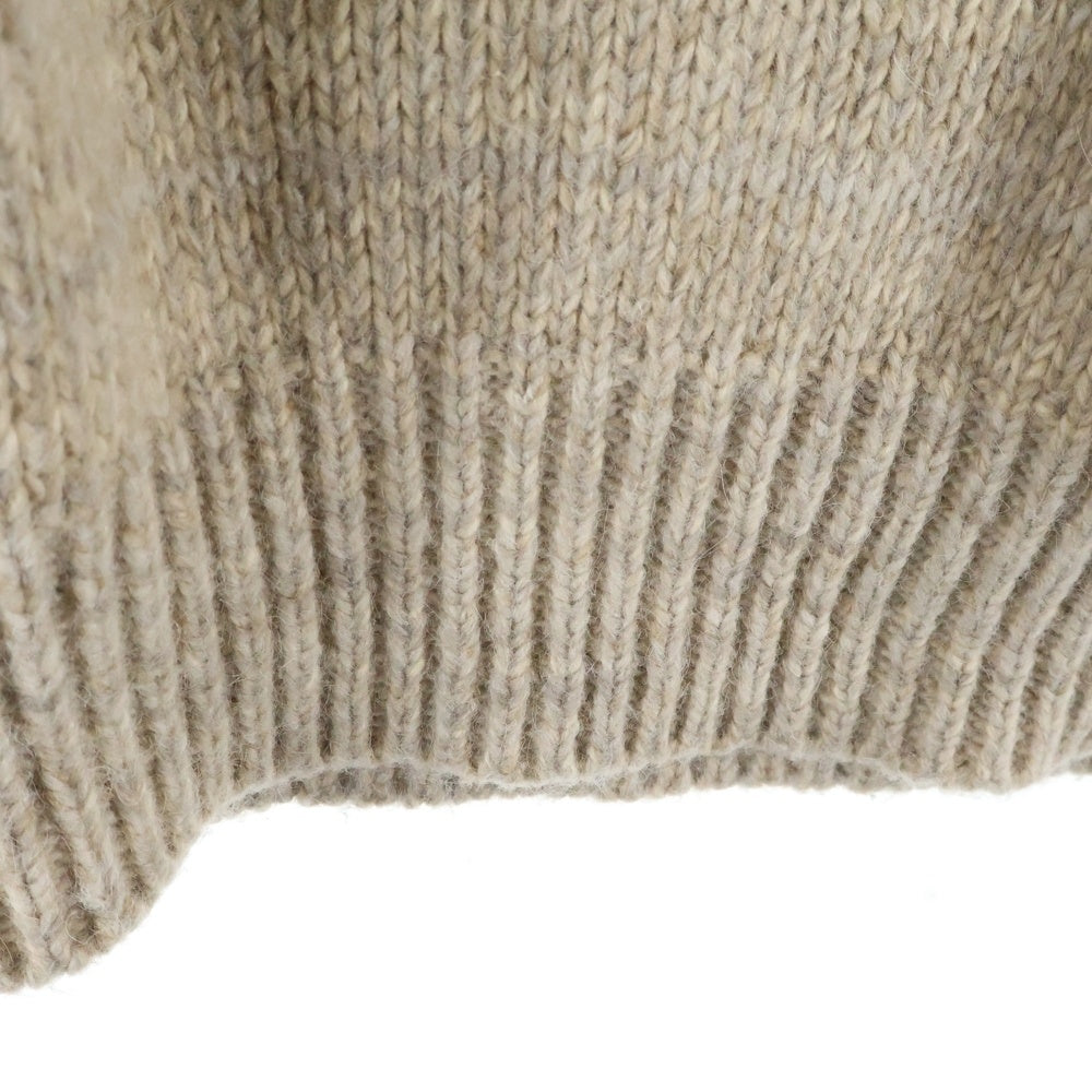 Maison Margiela(メゾンマルジェラ) 21AW ローゲージ アルパカコットンウール モックネック ニット セーター ベージュ S51GP0221 S17802