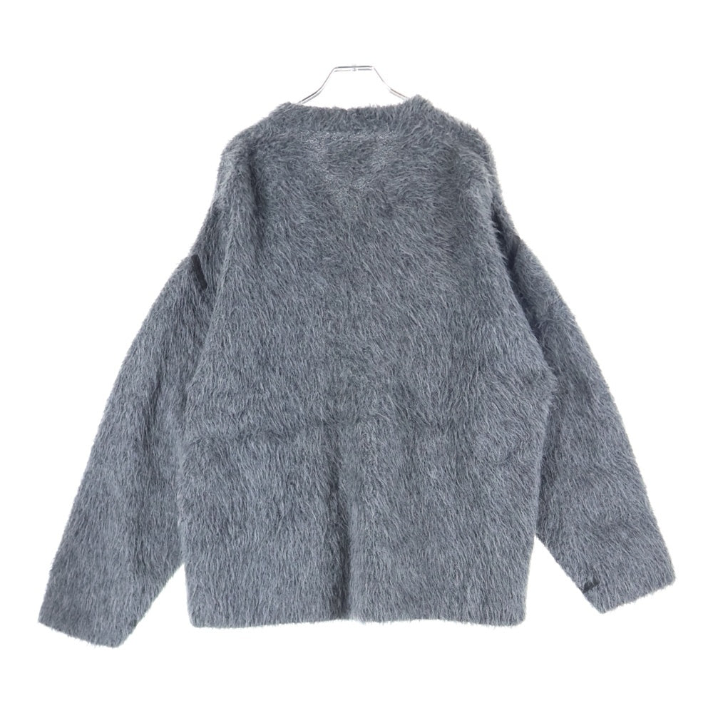 THE INOUE BROTHERS(ザイノウエブラザーズ) SURI CARDIGAN コットンアルパカ 毛足長 ニットカーディガン グレー