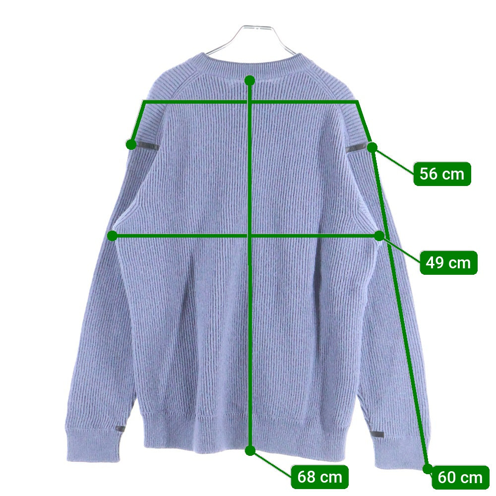 THE INOUE BROTHERS(ザイノウエブラザーズ) BABY SWEATER アルパカ リブニット セーター ブルー