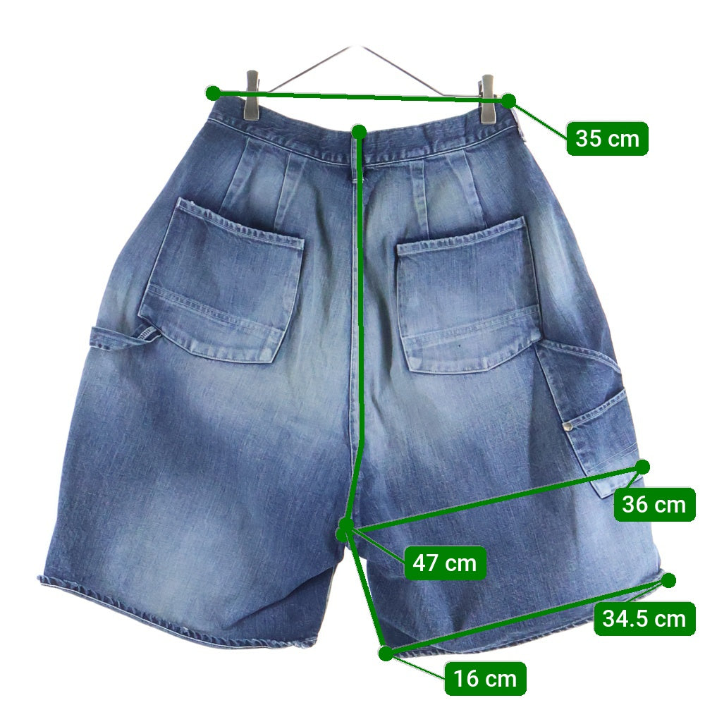 ANCELLM(アンセルム) ×WISM BOXY DENIM PAINTER SHORTS ウィズム