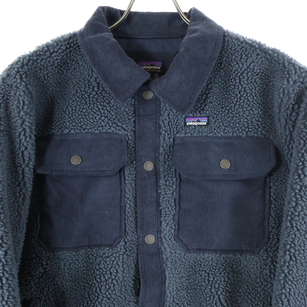 PATAGONIA(パタゴニア) 24AW Men's Retro-X Trucker Jacket メンズレトロエックストラッカー コーデュロイ ボアジャケット ネイビー STY23215