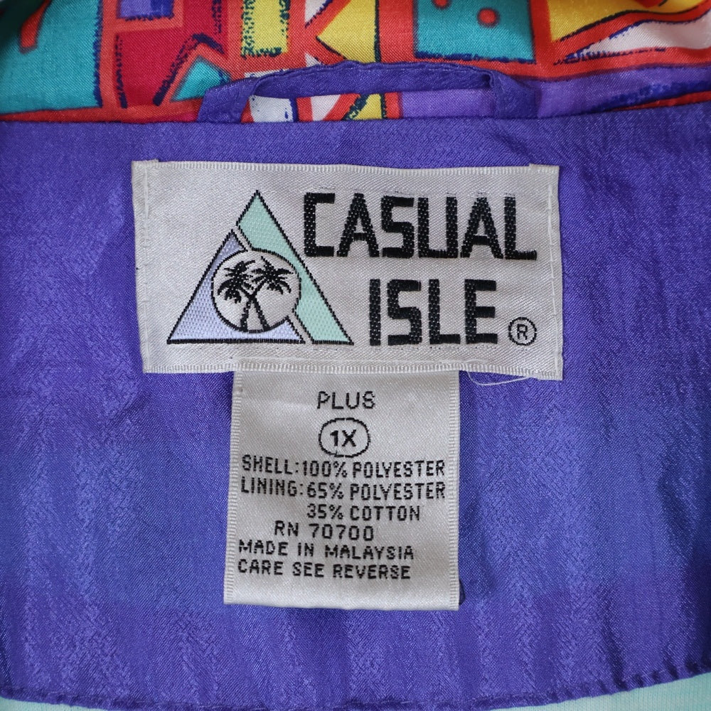 VINTAGE(ヴィンテージ) CASUAL ISLE カジュアルアイル 総柄 ウィンドブレーカー ジャケット マルチカラー