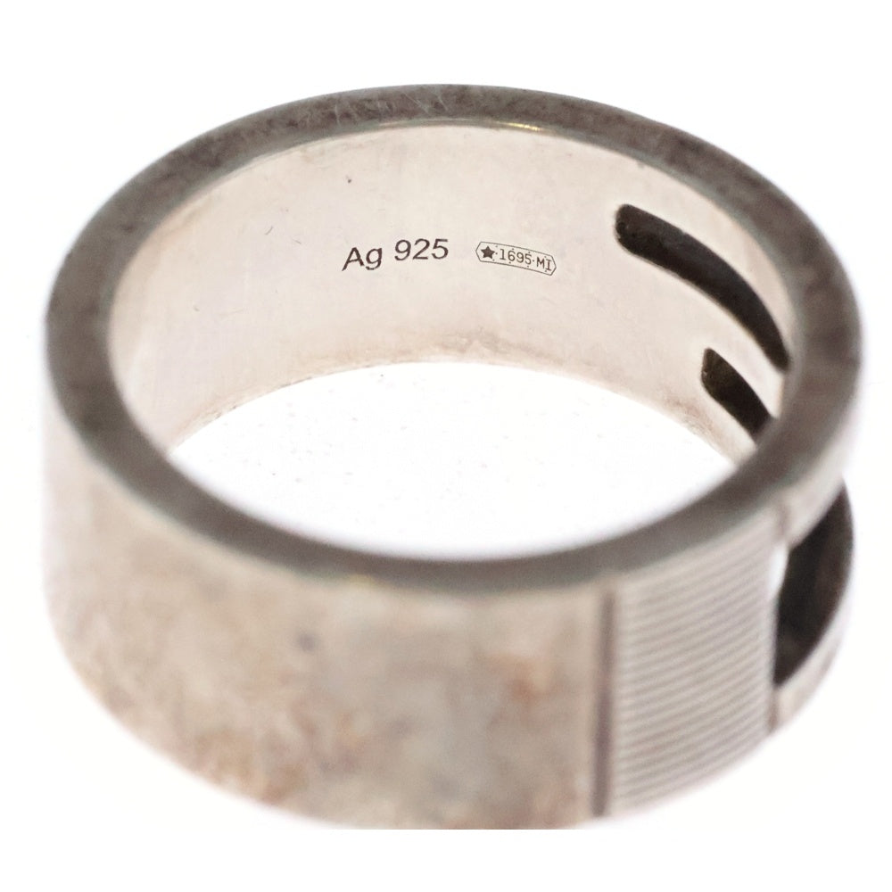 GUCCI(グッチ) ブランデッドG カットアウトロゴ シルバーリング 指輪 12号