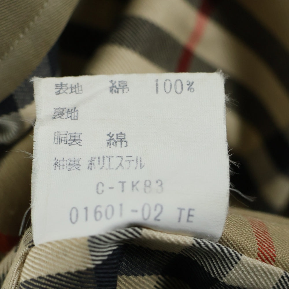 BURBERRYS(バーバリーズ) 裏地ノヴァチェック コットン ステンカラーロングコート ベージュ WR050-902-41