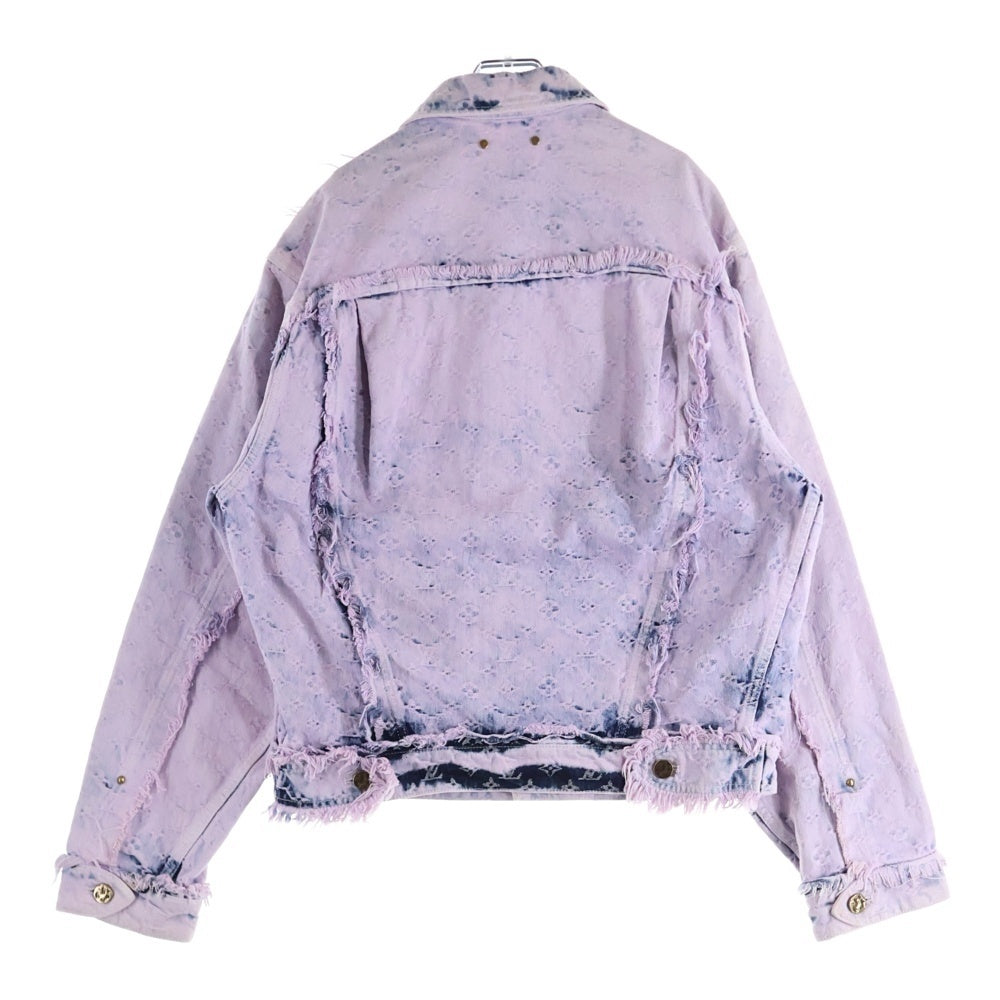 LOUIS VUITTON(ルイヴィトン) 23SS FRINGE MONOGRAM BOY FDO DENIM JACKET フリンジ モノグラム ボーイフッドデニムジャケット パープル RM231 UZD HOA81W