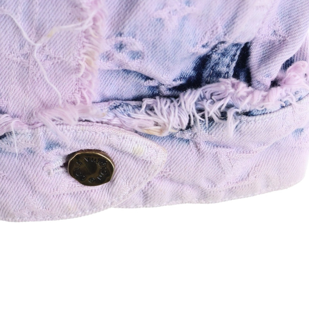 LOUIS VUITTON(ルイヴィトン) 23SS FRINGE MONOGRAM BOY FDO DENIM JACKET フリンジ モノグラム ボーイフッドデニムジャケット パープル RM231 UZD HOA81W