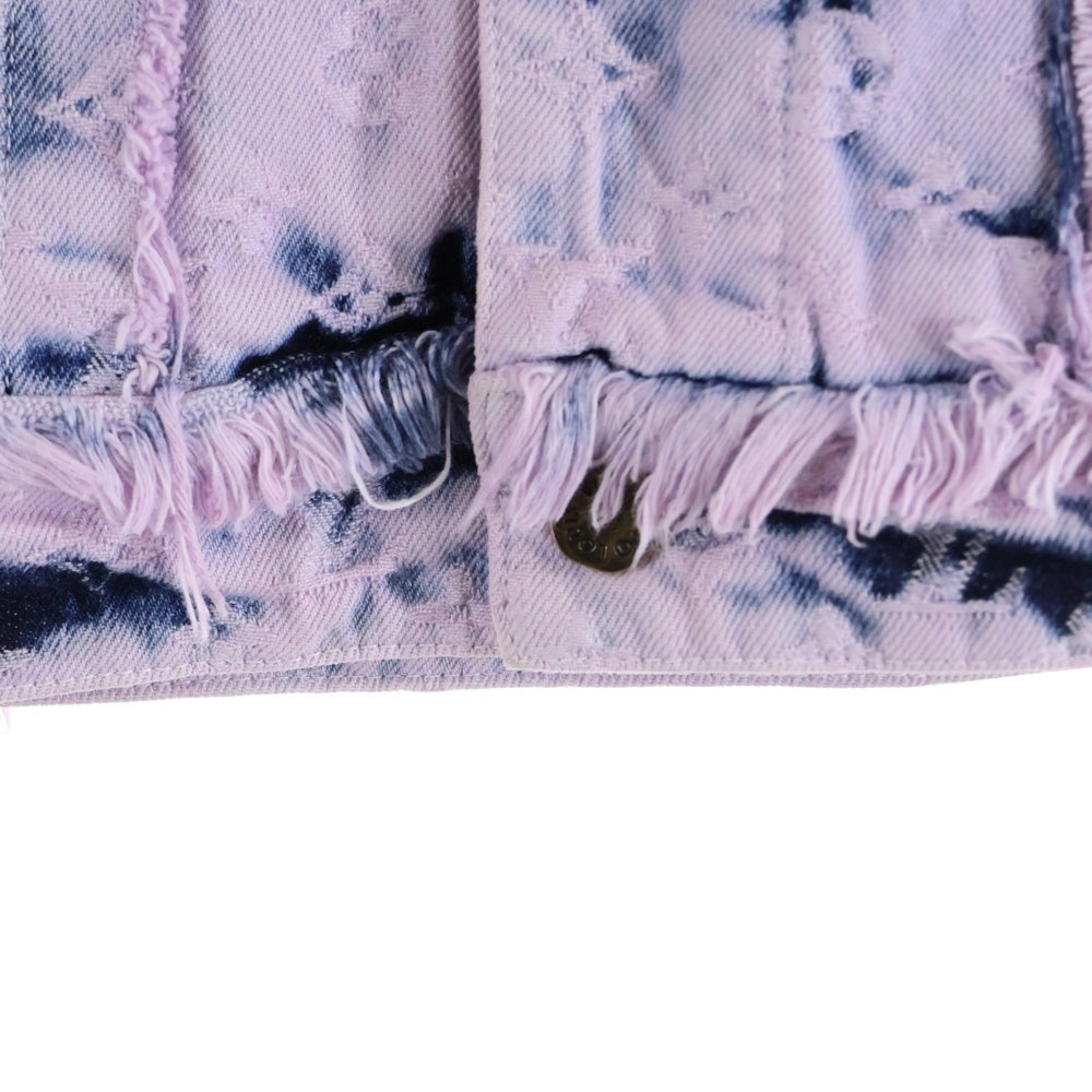 LOUIS VUITTON(ルイヴィトン) 23SS FRINGE MONOGRAM BOY FDO DENIM JACKET フリンジ モノグラム ボーイフッドデニムジャケット パープル RM231 UZD HOA81W