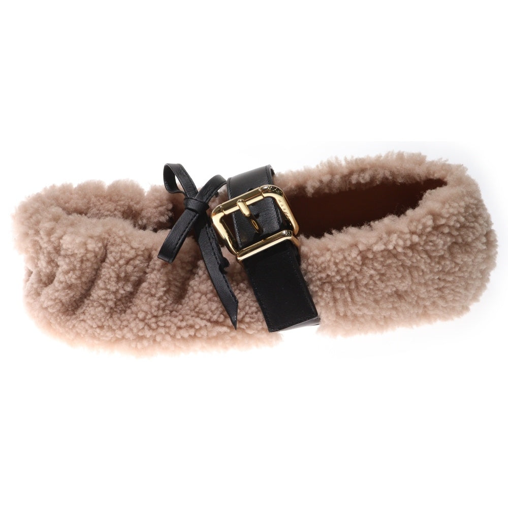 MARNI(マルニ) フスベット ボア ベルト サンダル レディース ピンク