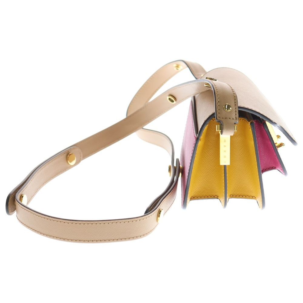 MARNI マルニ トランク ショルダーバッグ ミニトランク ミニバッグ マルニ Marni TRUNKSOFT トランクソフトミニバッグ レザー ベージュ