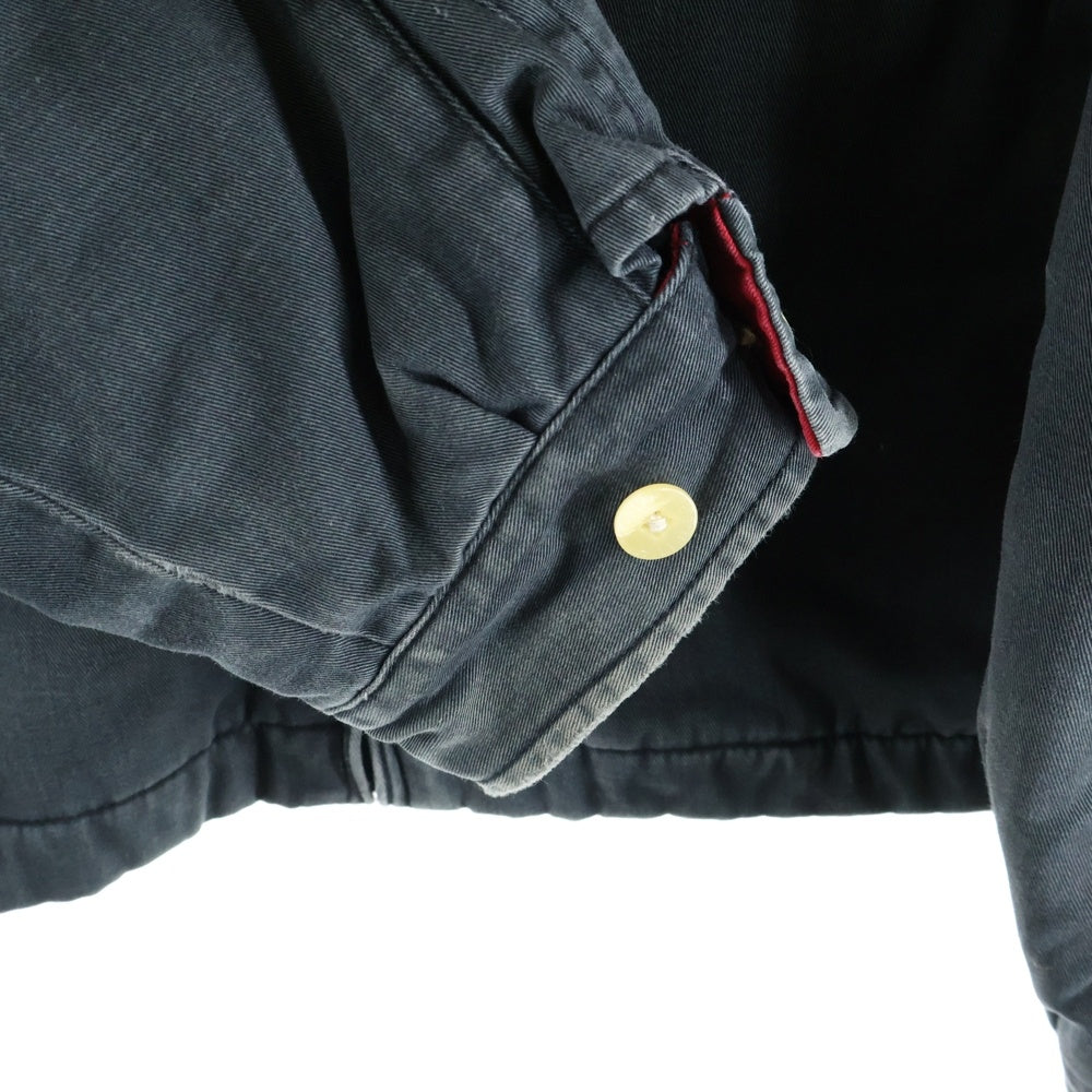 TOMMY HILFIGER(トミーヒルフィガー) 00S ロゴ刺繍 コットン ジップアップジャケット ブルゾン ブラック