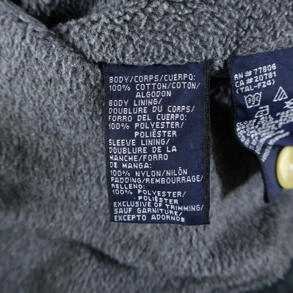 TOMMY HILFIGER(トミーヒルフィガー) 00S ロゴ刺繍 コットン ジップアップジャケット ブルゾン ブラック