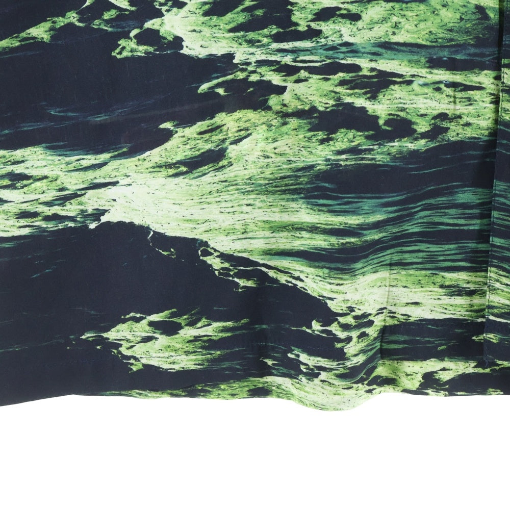 SUPREME(シュプリーム) 25SS Boat S/S Shirt ボート 総柄 半袖レーヨンオープンカラーシャツ ブルー/グリーン