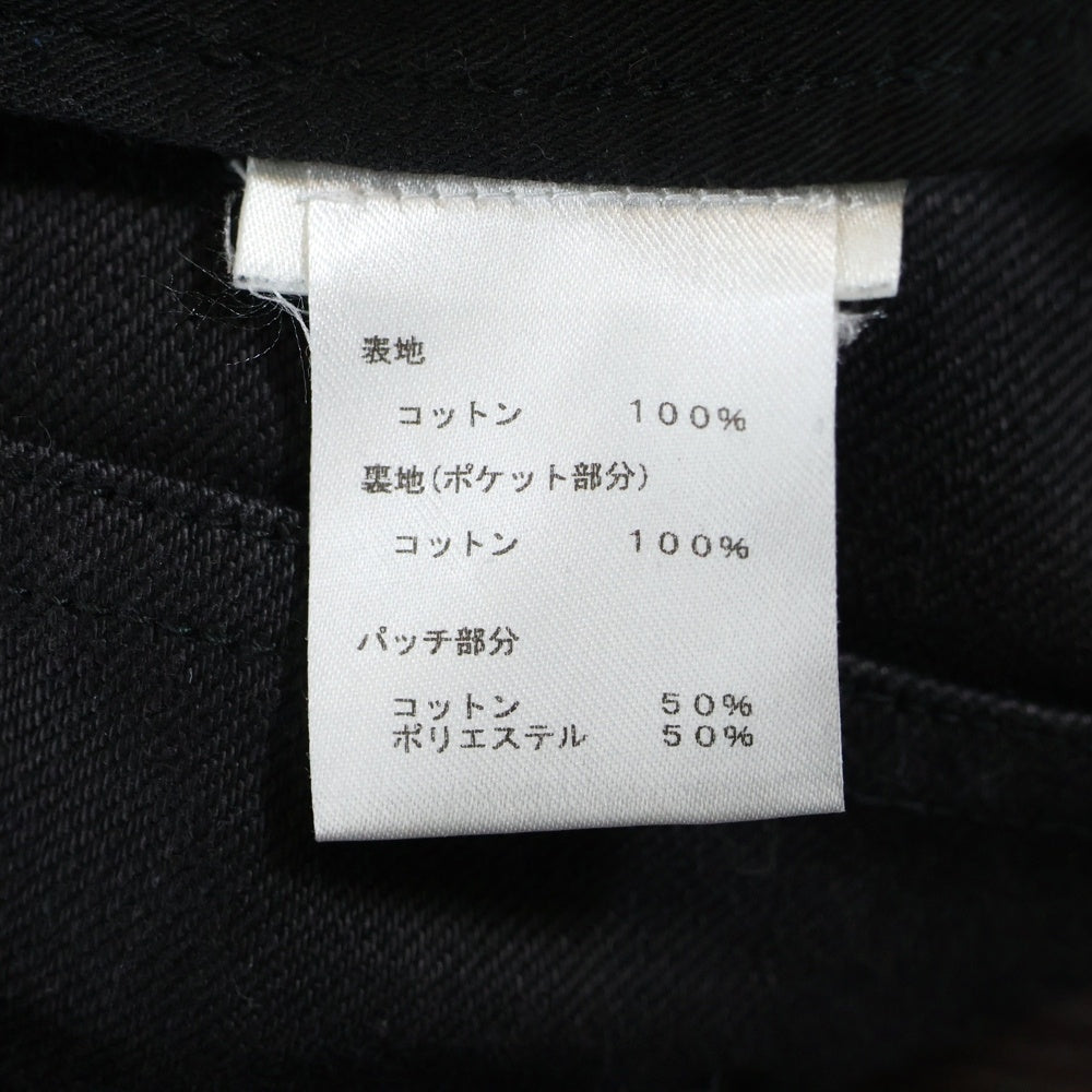 LOUIS VUITTON(ルイヴィトン) モノグラムパッチ ストレートデニムパンツ ジーンズ ブラック