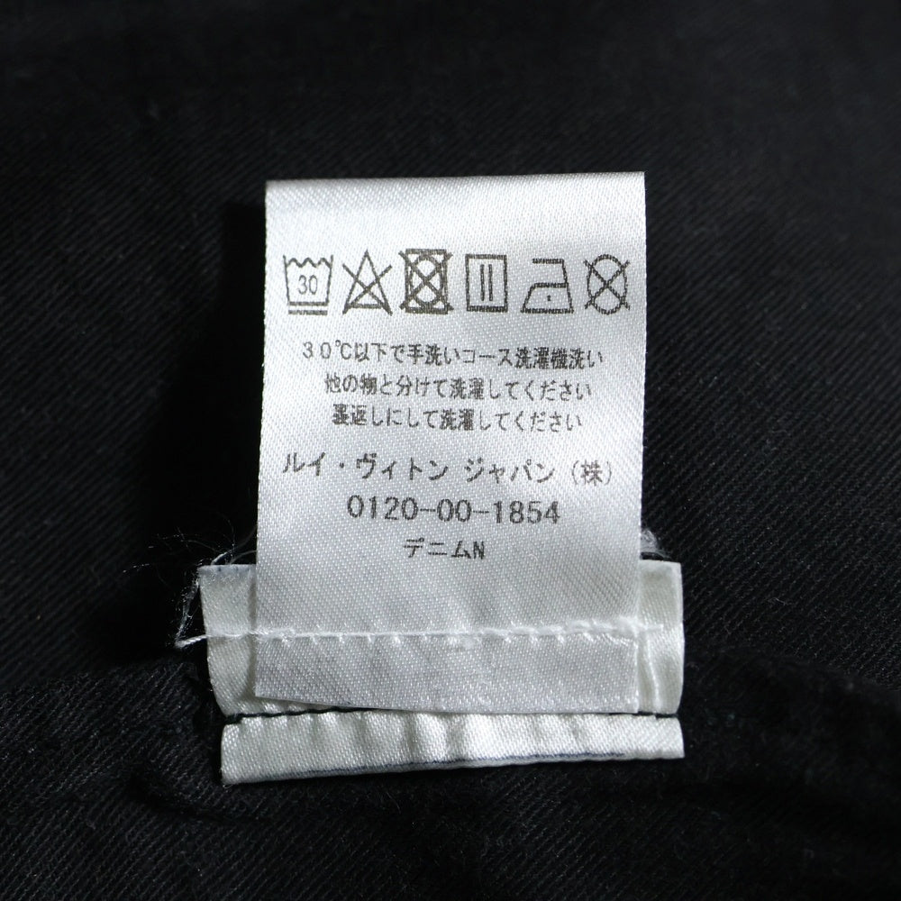 LOUIS VUITTON(ルイヴィトン) モノグラムパッチ ストレートデニムパンツ ジーンズ ブラック