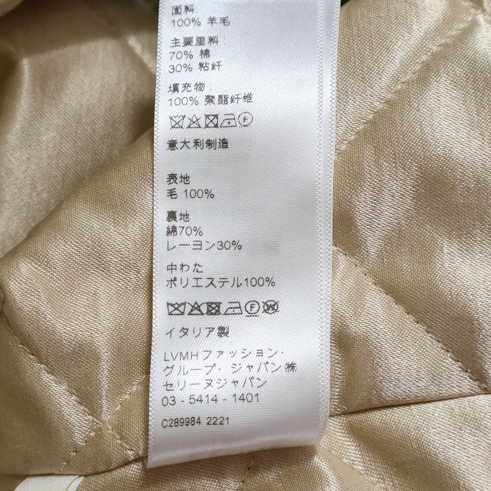 CELINE(セリーヌ) 22AW OVERSHIRT IN CHECKED WOOL オーバーシャツ イン チェックド ウール ボタンジャケット グリーン/イエロー 2W705499R