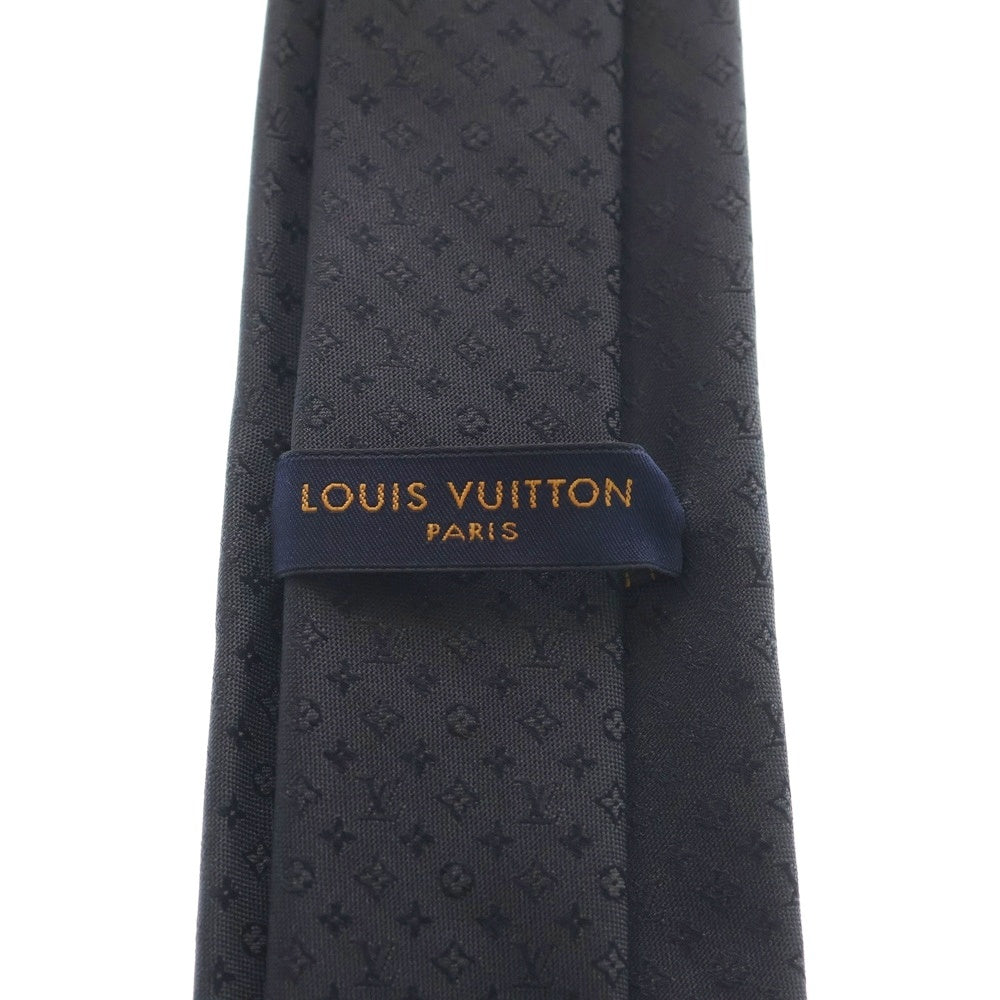 LOUIS VUITTON(ルイヴィトン) モノグラム クラヴァット シルクネクタイ ブラック M78763 IS0139