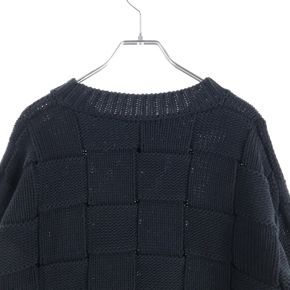 LOUIS VUITTON(ルイヴィトン) 20SS ダミエ バスケットウィーブ クルーネックニットセーター ブラック RM201M TBB HIN10W