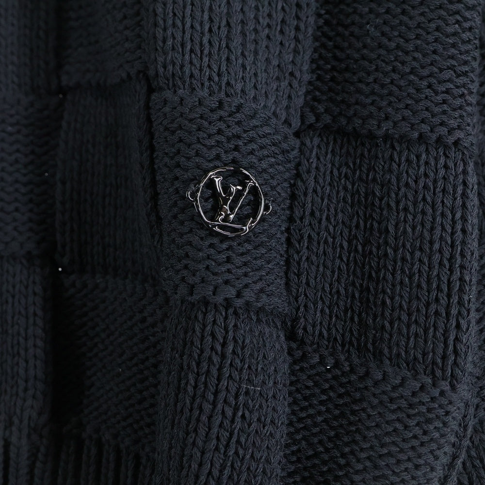 LOUIS VUITTON(ルイヴィトン) 20SS ダミエ バスケットウィーブ クルーネックニットセーター ブラック RM201M TBB HIN10W