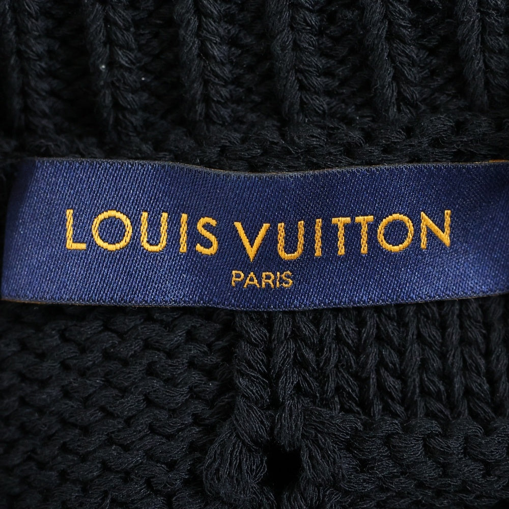 LOUIS VUITTON(ルイヴィトン) 20SS ダミエ バスケットウィーブ クルーネックニットセーター ブラック RM201M TBB HIN10W