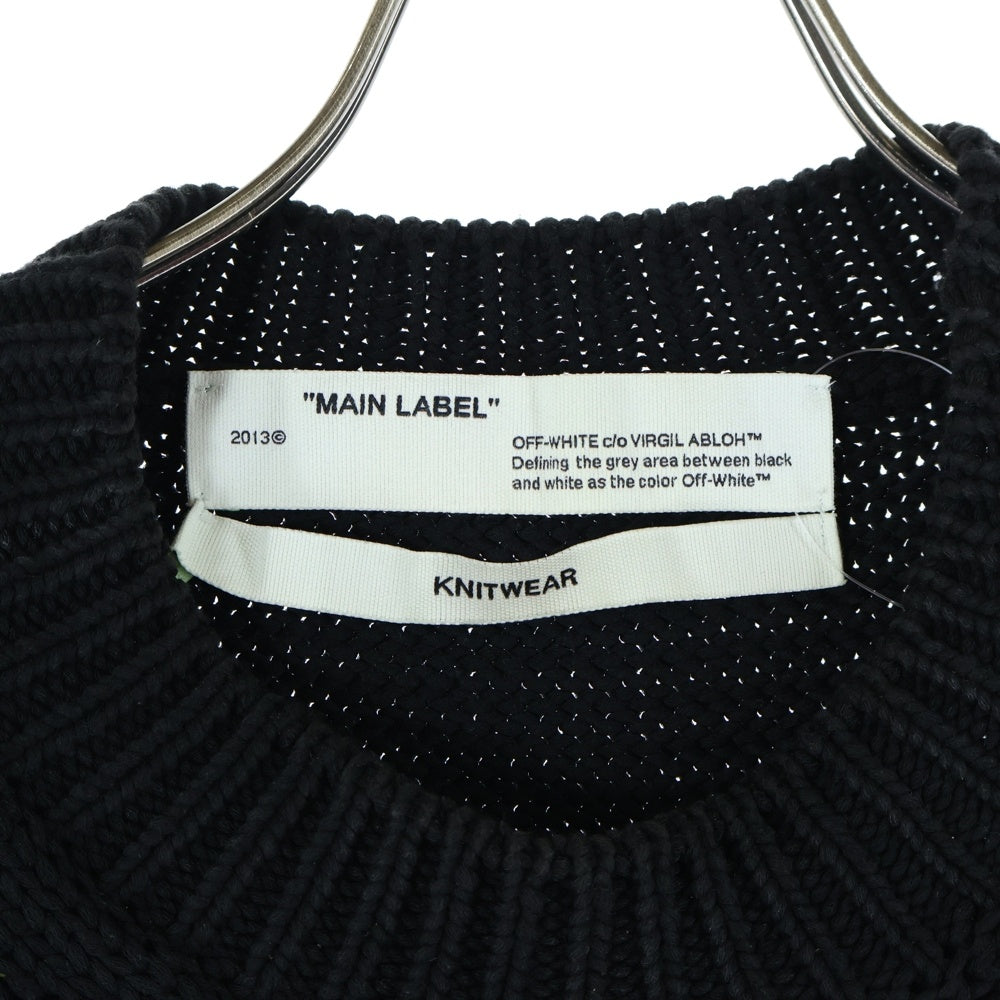 OFF-WHITE(オフホワイト) 20AW HARRY THE BUNNY WITH CROSS ARROW KNIT SWEATER ハリー ザ バニー ウィズ クロス アロー クルーネックニットセーター ブラック OMHE032R20F94008