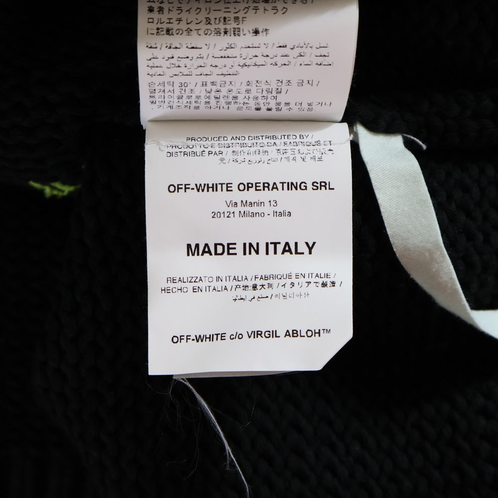 OFF-WHITE(オフホワイト) 20AW HARRY THE BUNNY WITH CROSS ARROW KNIT SWEATER ハリー ザ バニー ウィズ クロス アロー クルーネックニットセーター ブラック OMHE032R20F94008