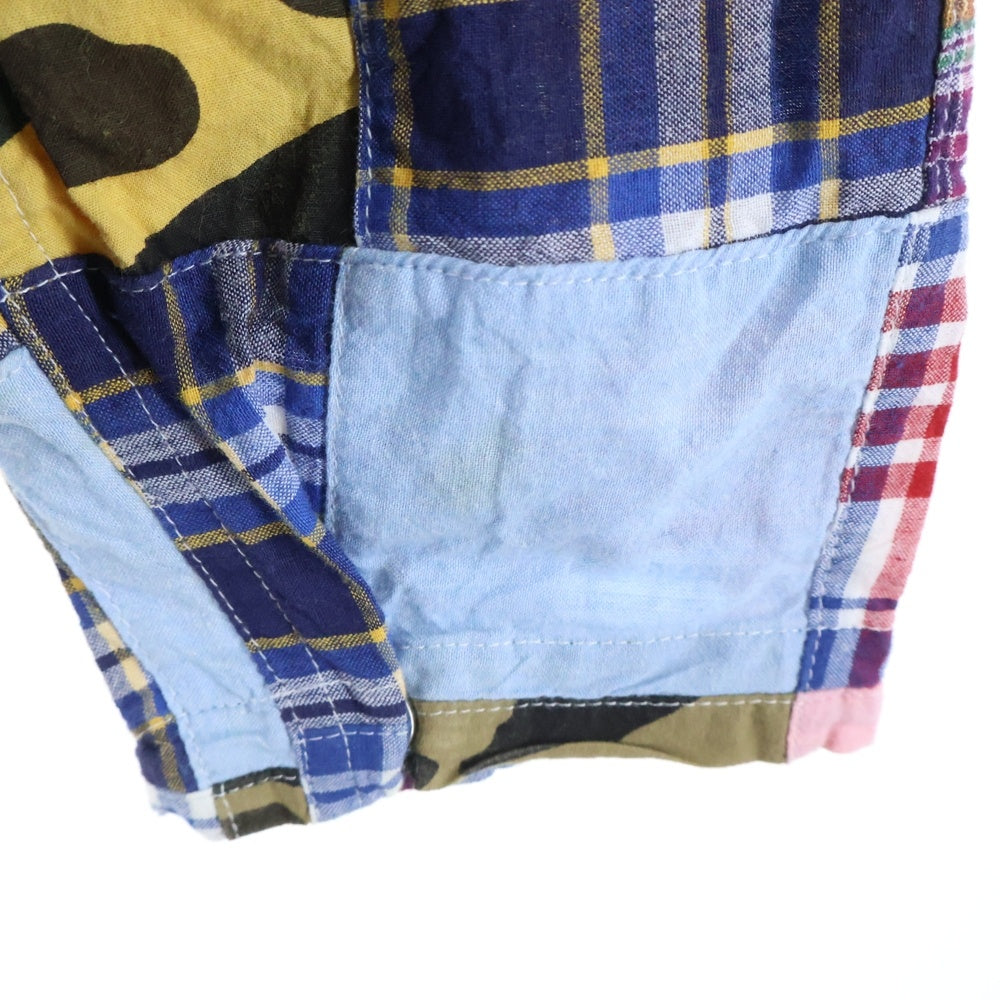 A BATHING APE(アベイシングエイプ) パッチワーク ジップアップ パーカー マルチ 001LJ0301011XX