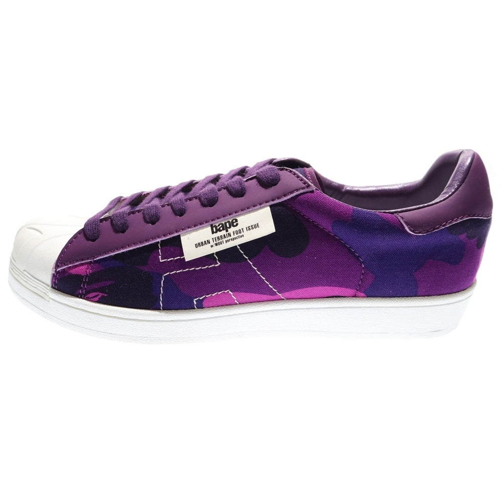 A BATHING APE(アベイシングエイプ) COLOR CAMO SKULL SHOES カラー カモ スカル シューズ ローカットスニーカー パープル 1E30191005