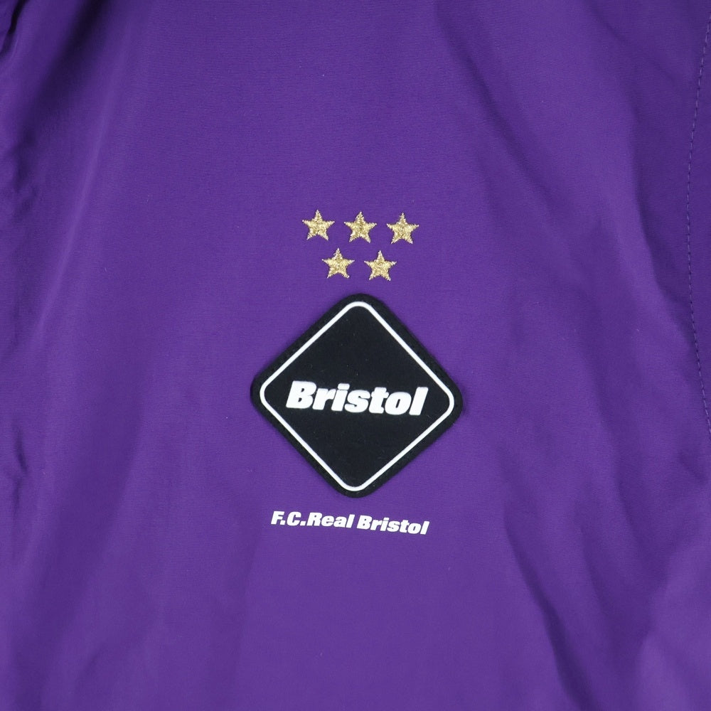 F.C.R.B./F.C.Real Bristol/FCRB(エフシーアールビー/エフシーレアルブリストル) 20SS NYLON HOODED BLOUSON 胸ロゴワッペン ナイロンフーデッドブルゾン ジップアップジャケット パープル FCRB-200052