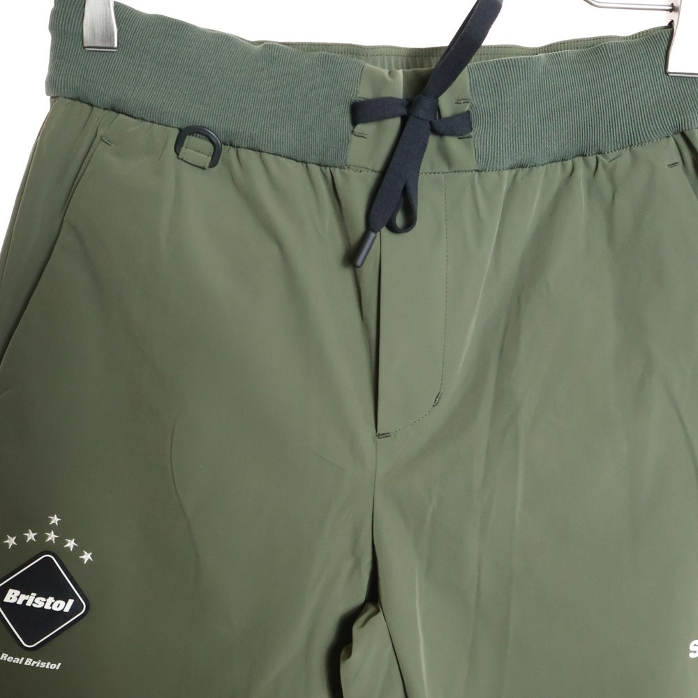 F.C.R.B./F.C.Real Bristol/FCRB(エフシーアールビー/エフシーレアルブリストル) 24SS 4WAY STRETCH RIBBED PANTS ワンポイントロゴワッペン ストレッチリブド ナイロンパンツ カーキ FCRB-240007