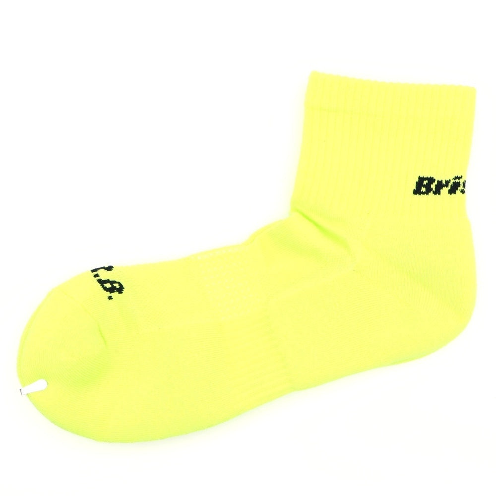 F.C.R.B./F.C.Real Bristol/FCRB(エフシーアールビー/エフシーレアルブリストル) 23AW FCRB SHORT SOCKS ロゴプリント ショートソックス イエロー FCRB-232108